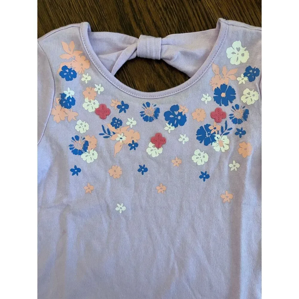 NEW GAP BabyGap Toddler Girls 3 Bow Tie Graphic Knit Tee